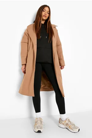 Boohoo Sleeve Detail Oversized Wool Look Coat