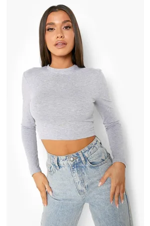 Boohoo Basic Long Sleeve Crop