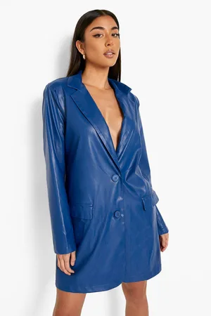 Boohoo Pu Oversized Blazer Dress