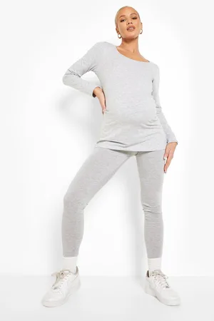 Boohoo Maternity Scoop Neck Long Sleeve T-Shirt