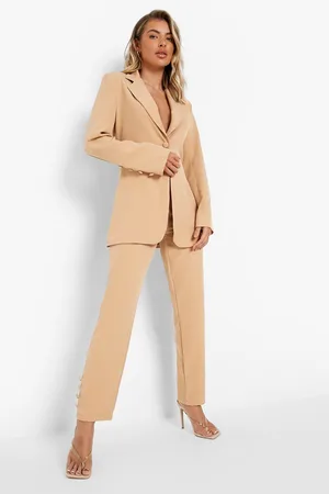 Boohoo Button Detail Slim Fit Trousers
