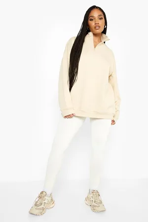 Boohoo Plus Oversized Half Zip Sweatshirt