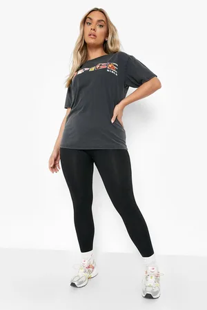 Boohoo Plus Acid Wash Spice Girls License T-shirt