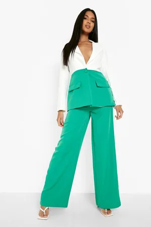 Boohoo Contrast Panel Wide Leg Trousers