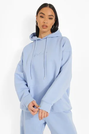 Boohoo Oversized Woman Embroidered Hoodie