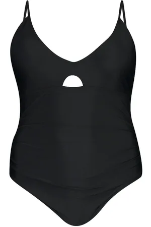 Boohoo Plus Ruched Control Swimsuit
