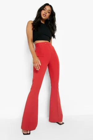 Boohoo Petite Seam Detail Flared Tailored Trouser