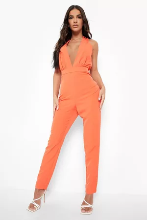 Boohoo Dame Jumpsuits - Plunge Strappy Back Jumpsuit
