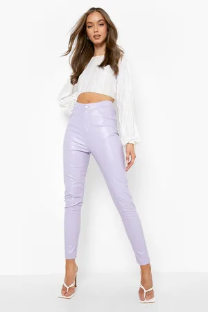 Boohoo Pu High Waisted Pocket Skinny Trousers