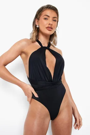 Boohoo Multi Way Plunge Swimsuit
