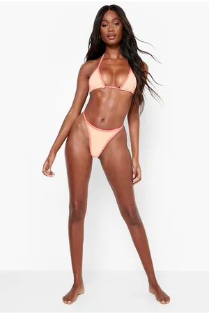 Boohoo Contrast Towelling Triangle Bikini Top