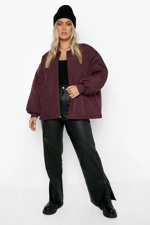 Boohoo Plus Oversized Bomber Jacket