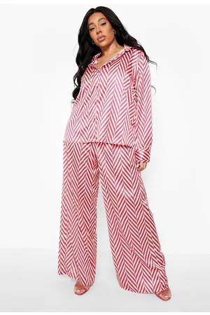 Boohoo Plus Satin Oversized Shirt