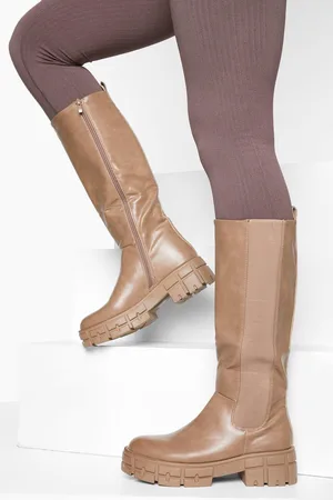 Boohoo Knee High Chelsea Boots
