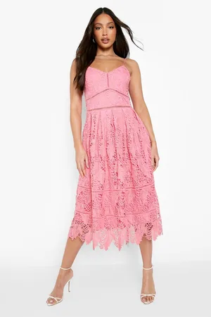 Boohoo Tall Lace Strappy Midi Dress