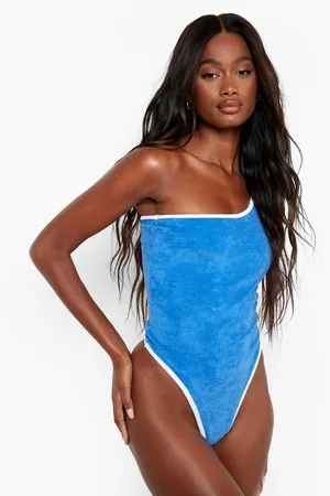 Boohoo Contrast Binding Towelling Swimsuit
