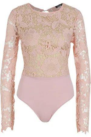 Boohoo Lace Open Back Bodysuit