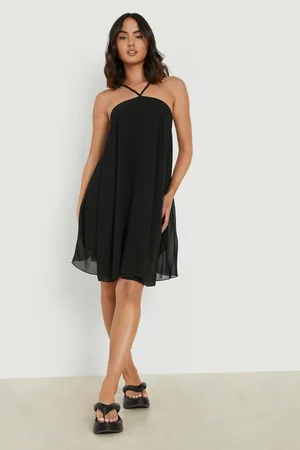 Boohoo Chiffon Strappy Extreme Swing Dress
