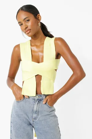 Boohoo Crossover Knitted Top