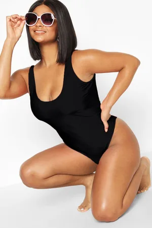 Boohoo Plus Scoop Back Swimsuit