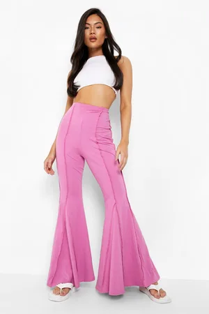 Boohoo Cotton Seam Detail Extreme Flared Trousers