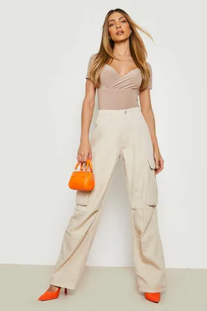 Boohoo Short Sleeve Wrap Double Layer Bodysuit