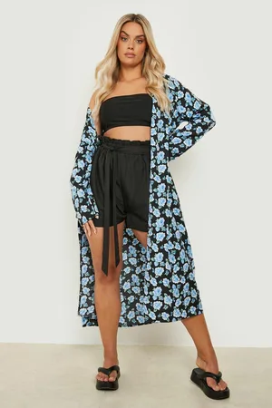 Boohoo Plus Large Floral Kimono