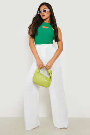 Boohoo Racer Neck Cut Out Detail Bodysuit