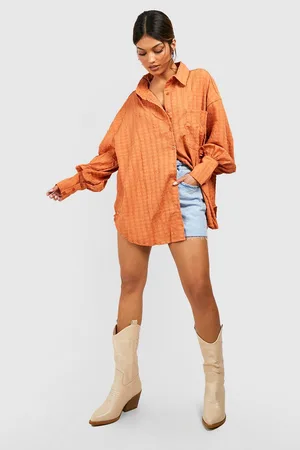 Boohoo Textured Woven Oversized Shirt