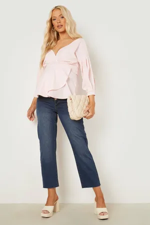 Boohoo Maternity Off The Shoulder Wrap Top