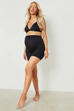 Boohoo Maternity Seamless Bump Support Cycling Shorts 2 Pack