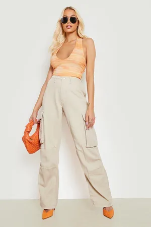 Boohoo Halter Space Dye Bodysuit
