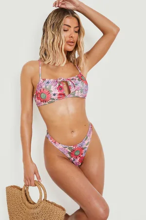 Boohoo Floral Print Hipster Bikini Brief