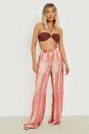 Boohoo Tie Dye Chiffon Beach Trouser