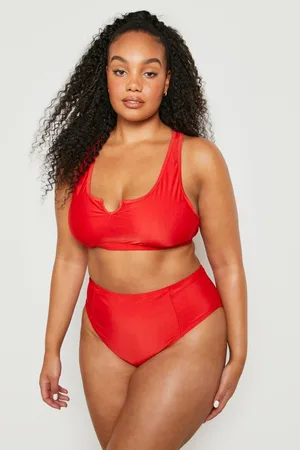 Boohoo Plus Essentials High Waisted Bikini Brief