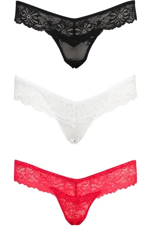 Boohoo 3 Pack Lace Bandeau Thongs