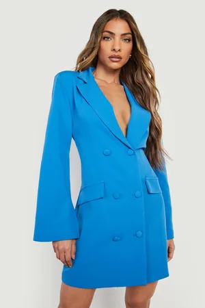 Boohoo Flared Sleeve Tailored Blazer Dress
