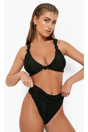 Boohoo Knot High Waisted Bikini Brief