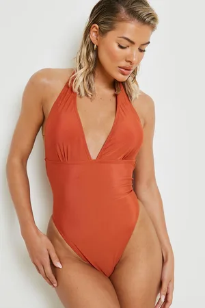Boohoo Fuller Bust Plunge Swimsuit