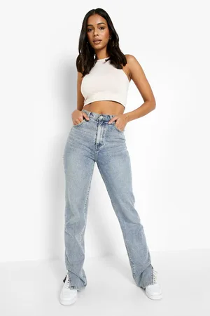 Boohoo Double Layer Slinky Crew Neck Crop