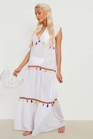 Boohoo Tassel Maxi Beach Dress
