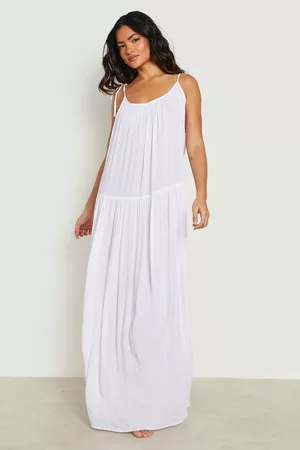 Boohoo Sustainable Crinkle Strappy Maxi Beach Dress