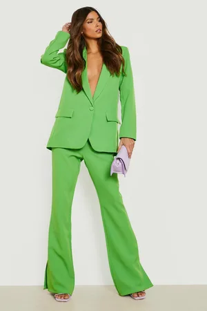 Boohoo Split Leg Flared Tailored Trousers