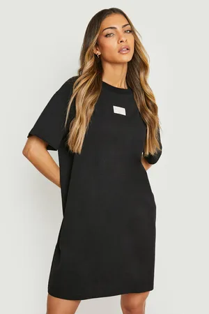 Boohoo Embroidered Oversized T-shirt Dress