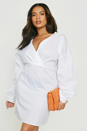 Boohoo (Ve) Plus Wrap Shirt Dress
