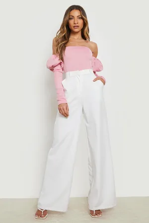 Boohoo Off Shoulder Puff Detail Bodysuit