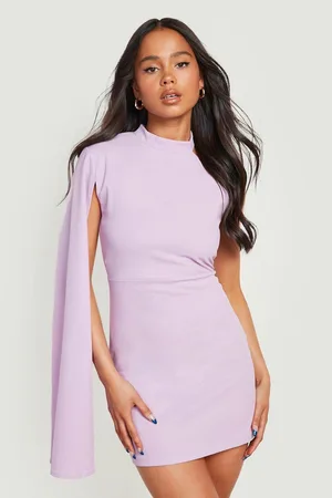 Boohoo Petite Racer Asymmetirc Bodycon Mini Dress