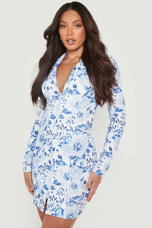 Boohoo Tall Porcelain Blazer Dress