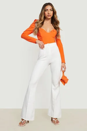 Boohoo Ruched Detail Scuba Bodysuit