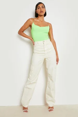 Boohoo Slinky Chain Detail Cowl Bodysuit
